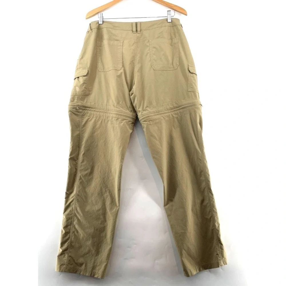 North Face Women's Convertible Pants Size 16 Beige‎ Hiking Drawstring Nylon